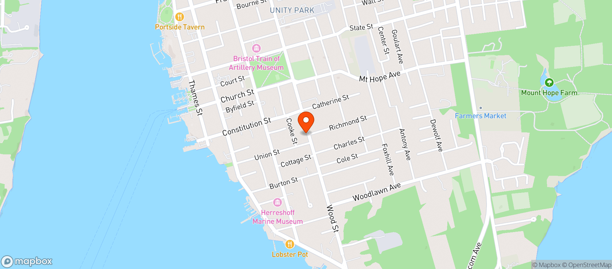 Map showing Violas Liquor Store