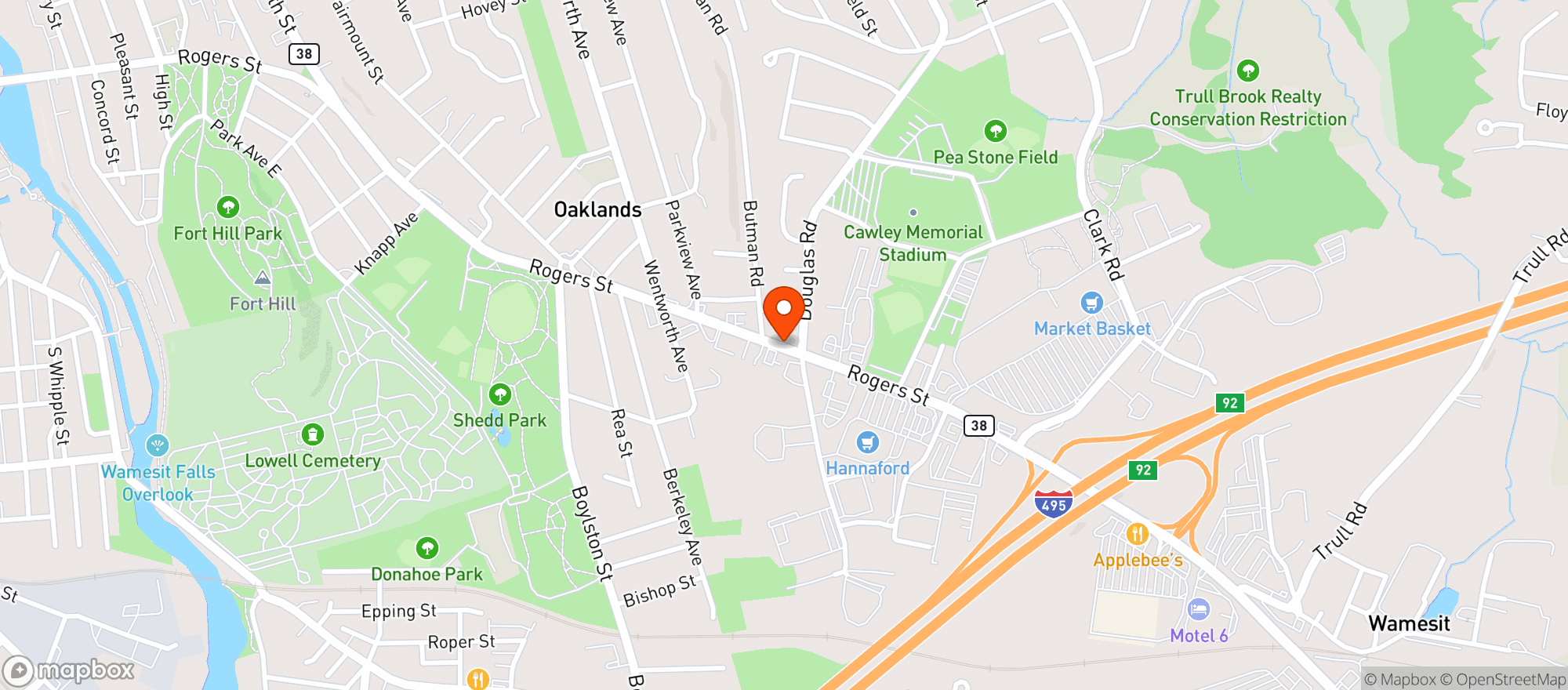 Map showing Smyth Cannabis Co. (Lowell)