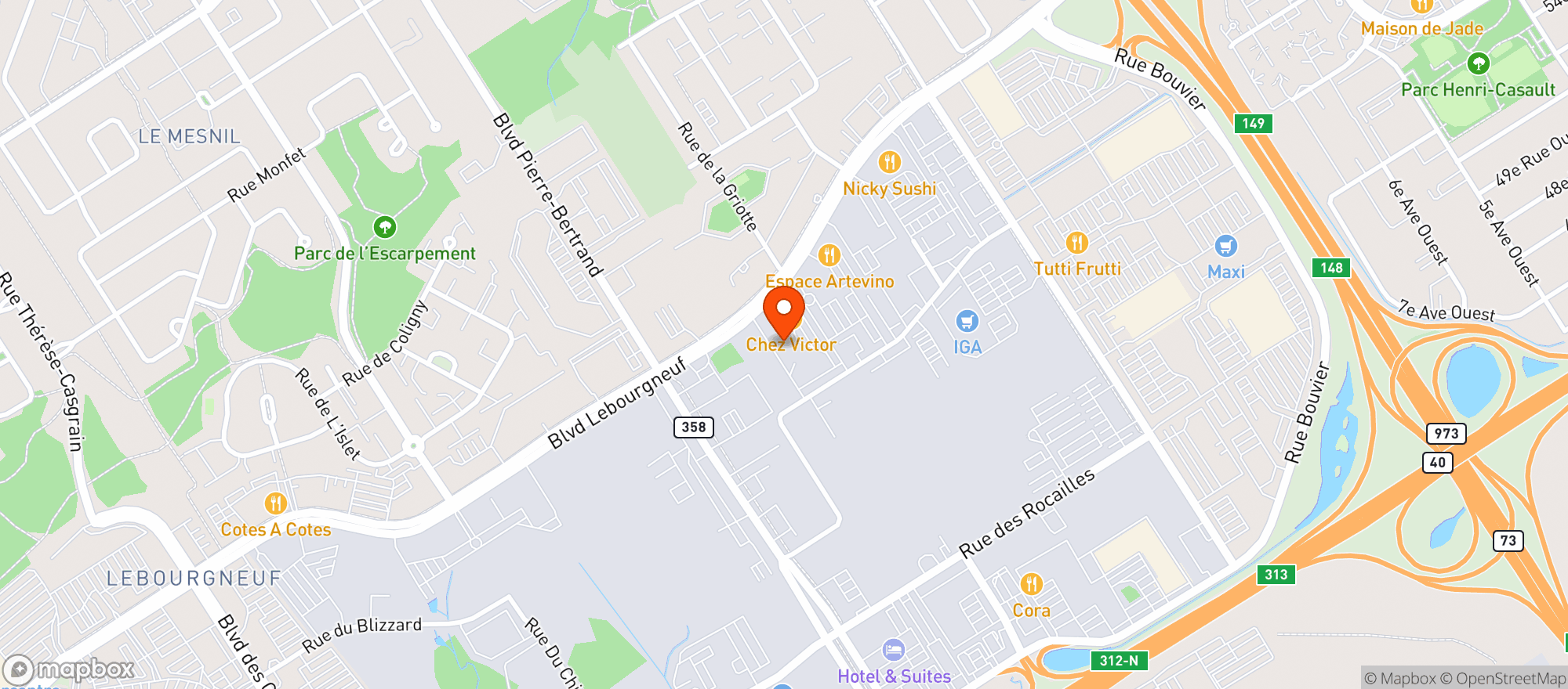 Map showing Iga Des Sources Cap-Rouge #8572