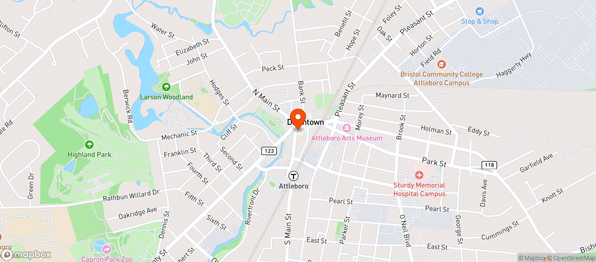 Map showing Morins Diner