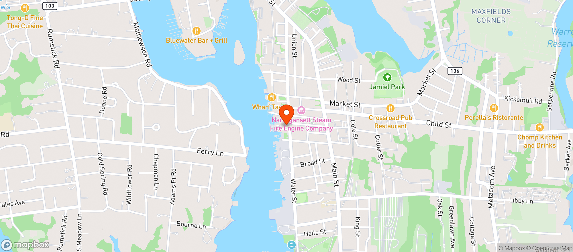 Map showing Chomp Kitchen & Drinks