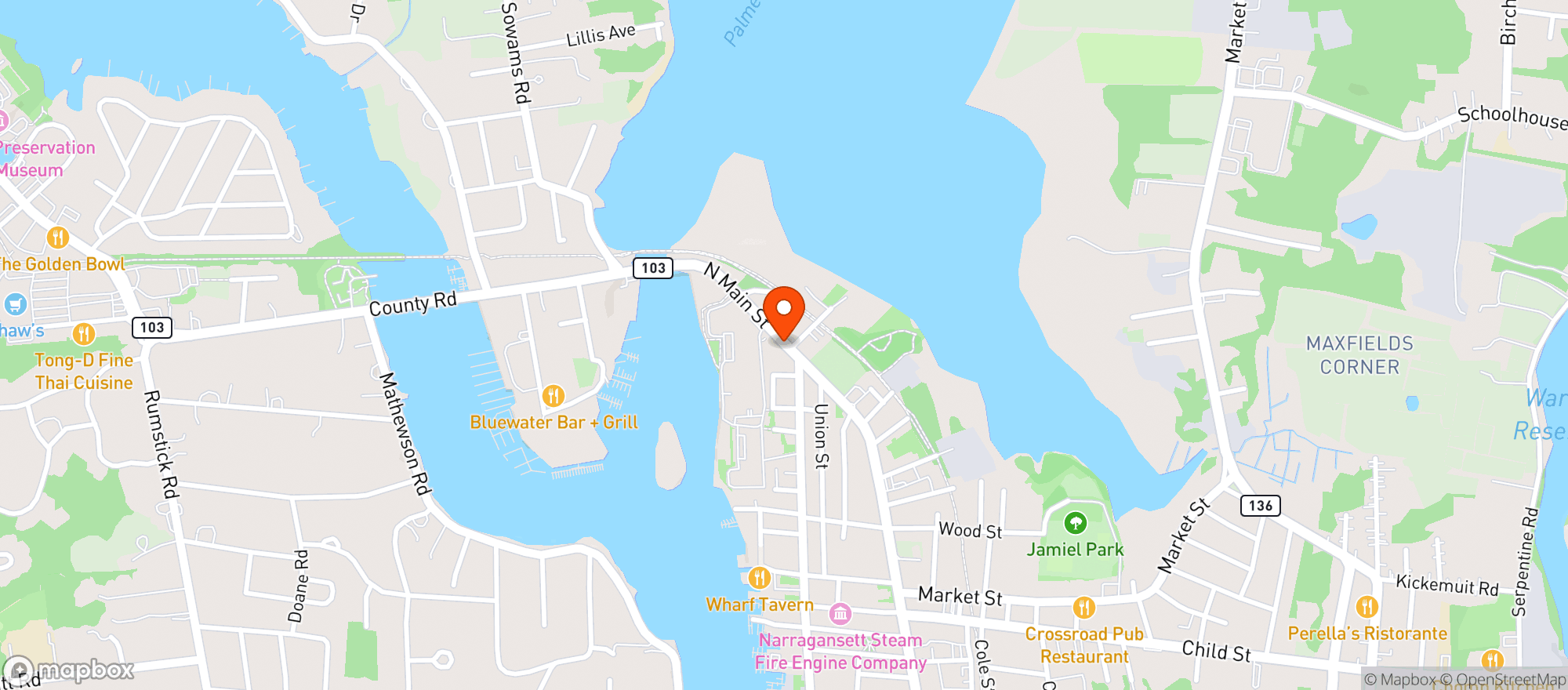 Map showing PATRIOT WINE & SPIRITS