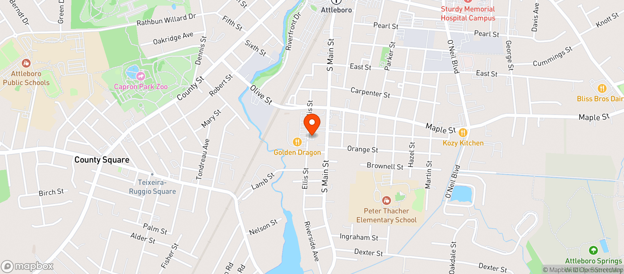 Map showing Aj Seabra Supermarket
