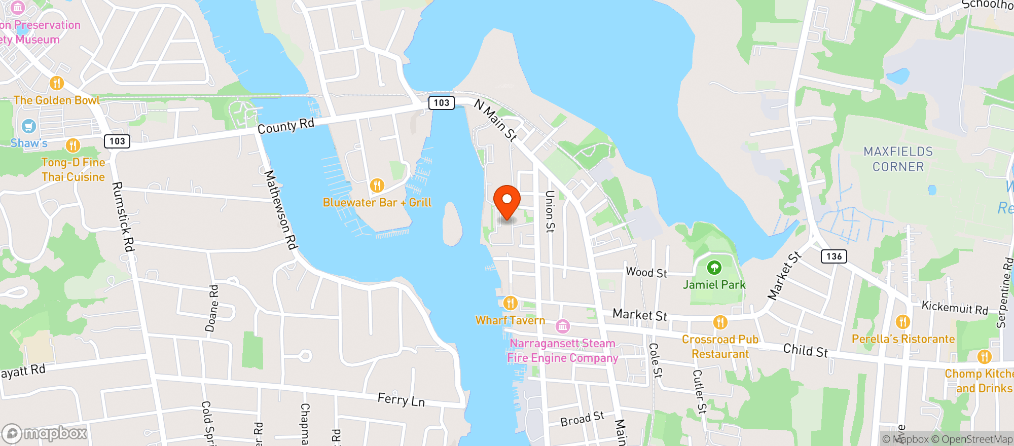 Map showing The Guild