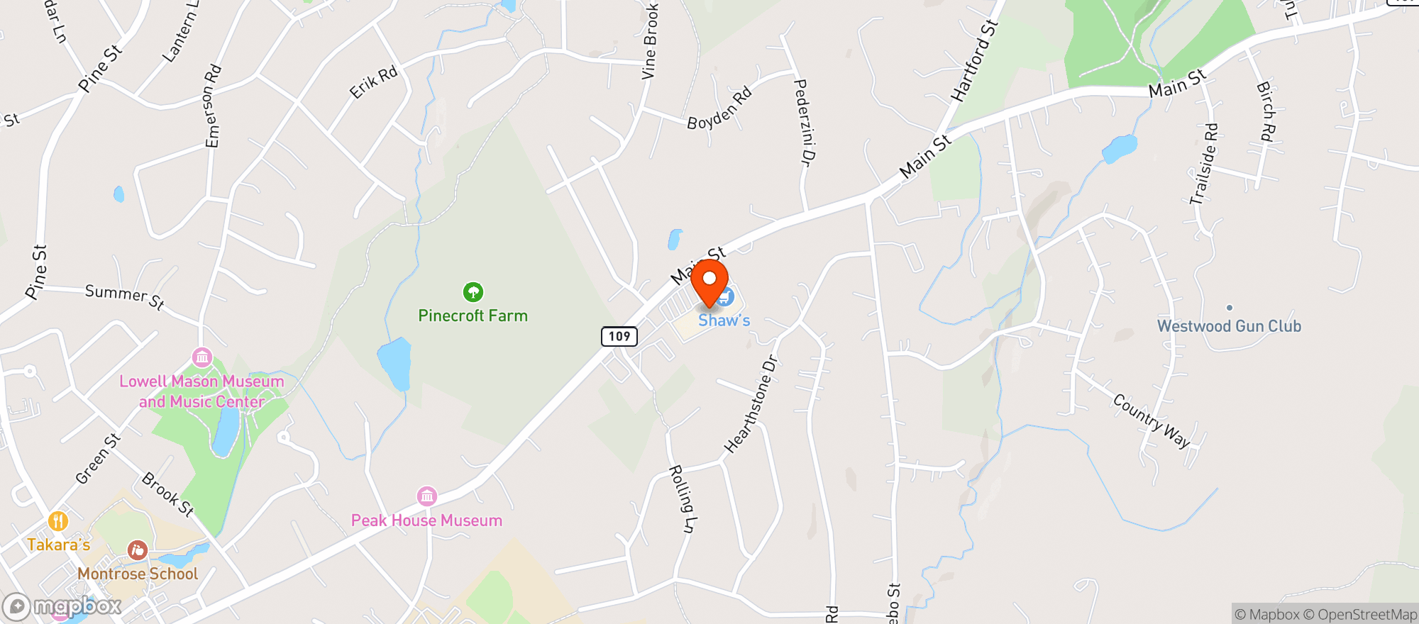 Map showing Shaws - 01414 - Medfield