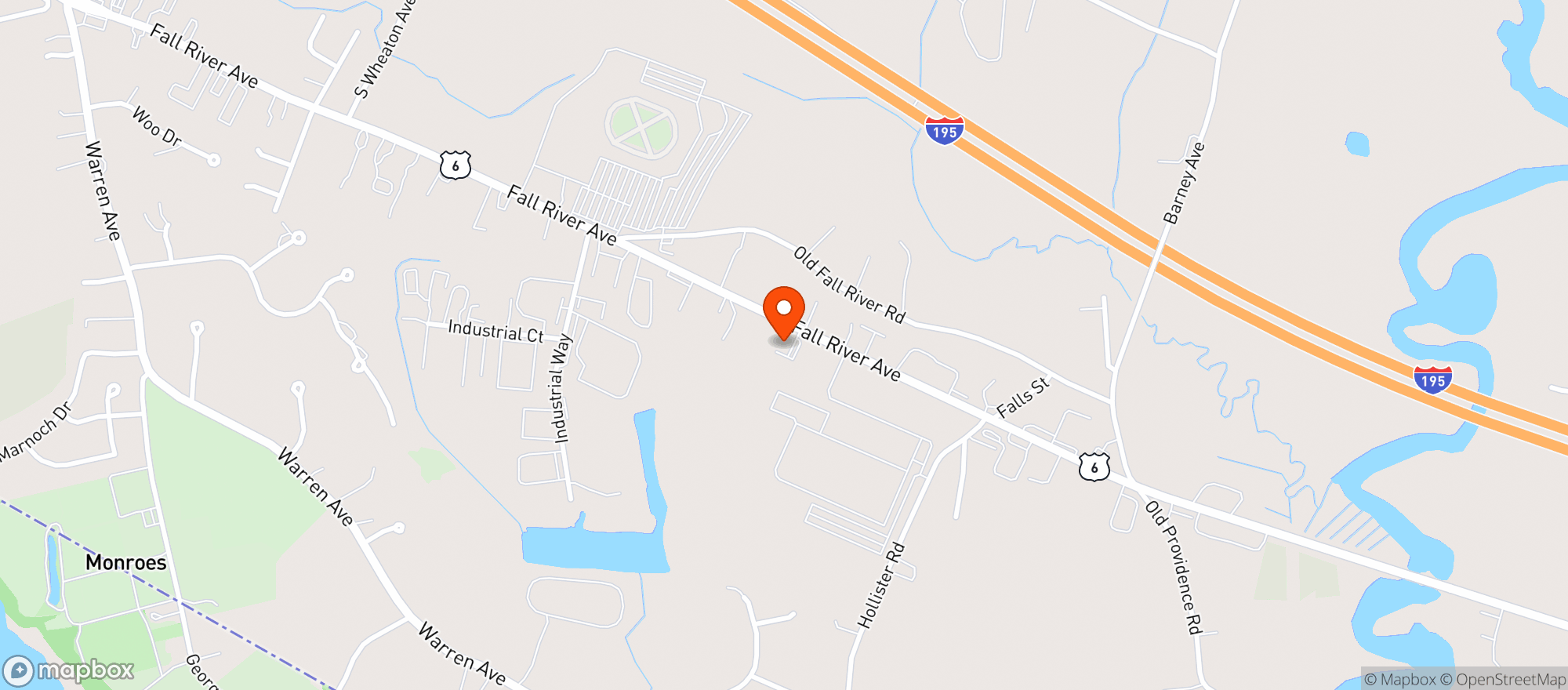 Map showing Northeast Alternatives - Seekonk