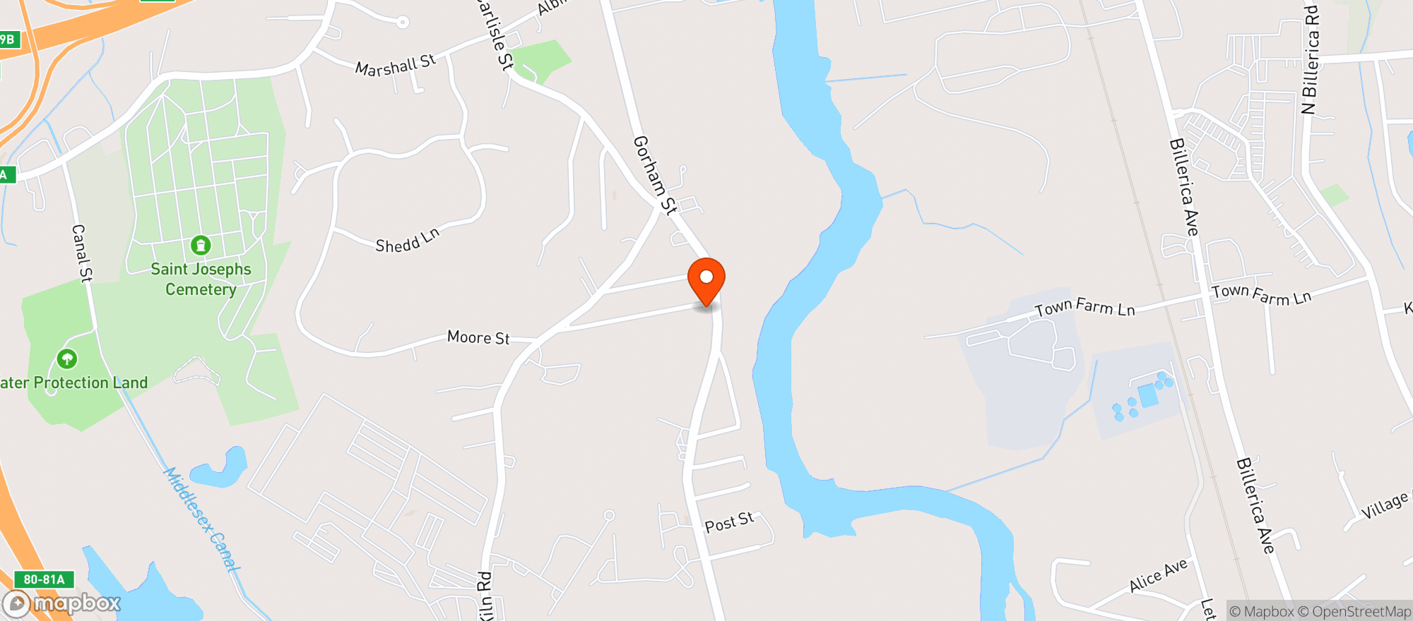 Map showing Corner Cupboard - Chelmsford