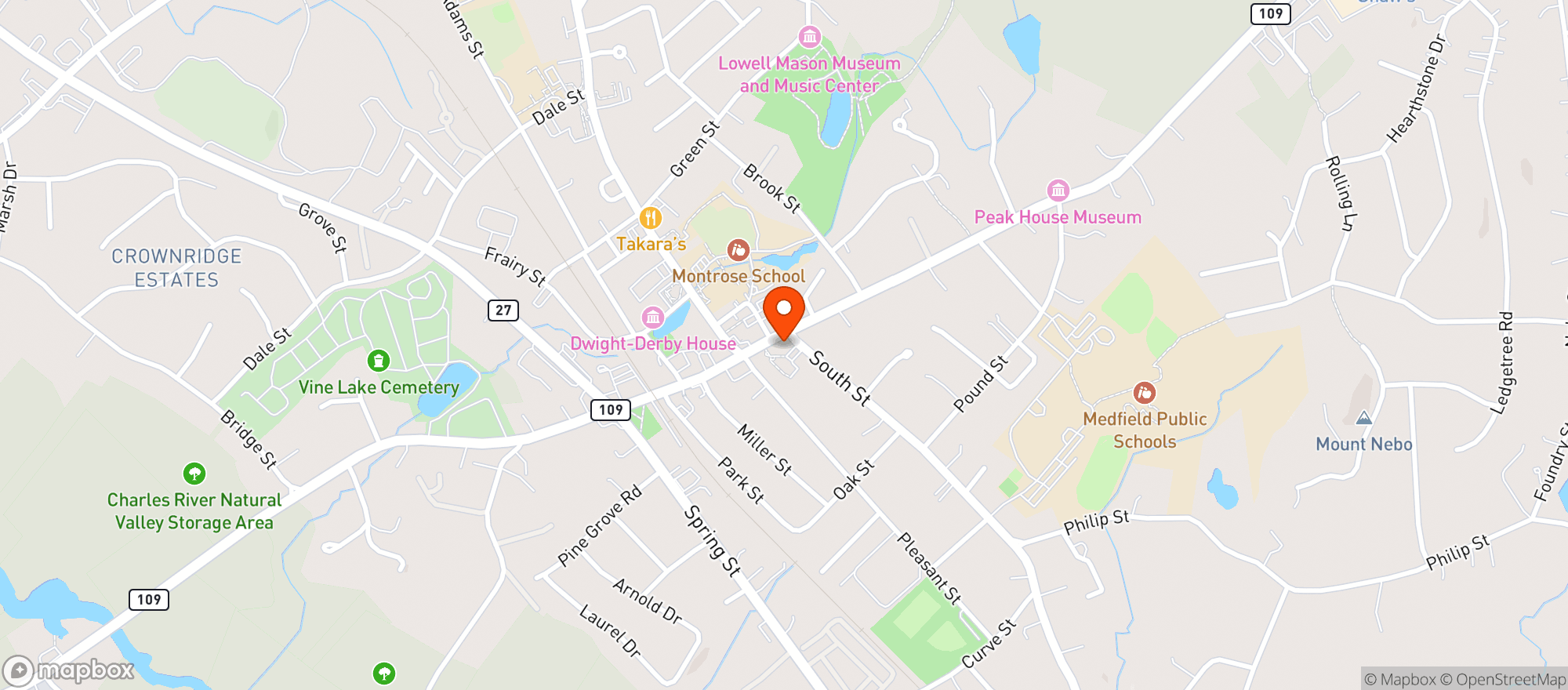 Map showing Brothers Marketplace