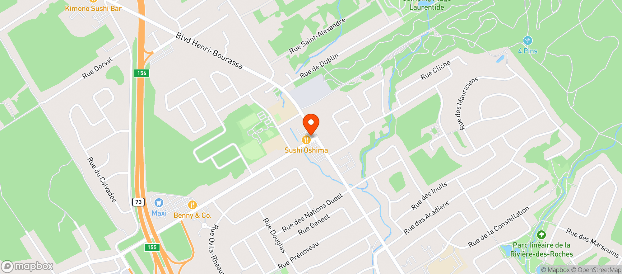 Map showing Origine en vrac