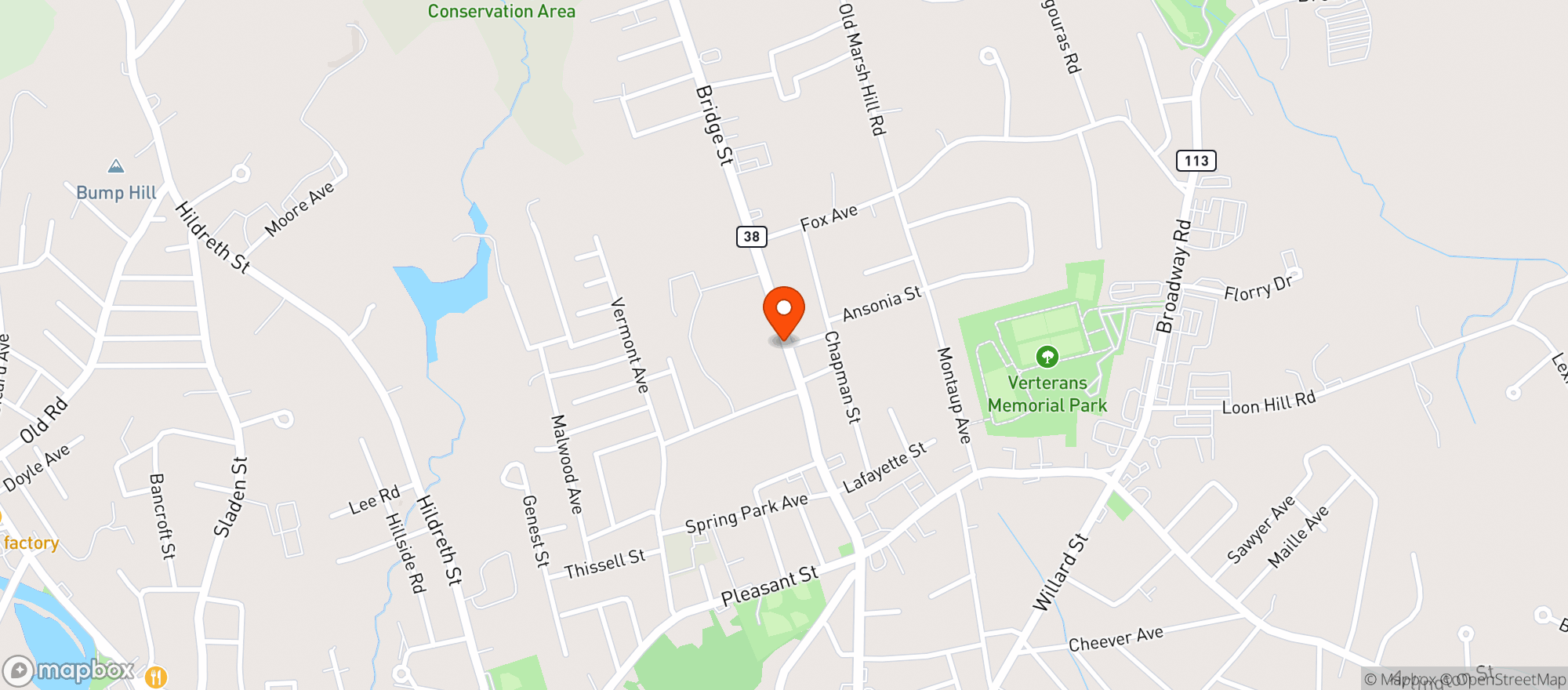 Map showing Reverie 73 - Lowell