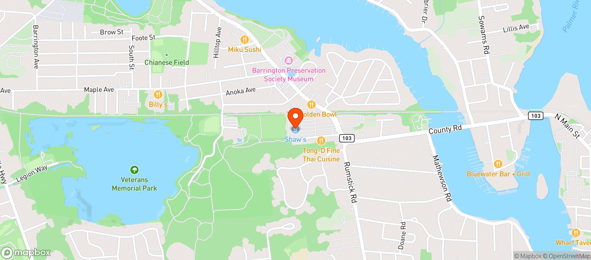Map showing Shaws #1435