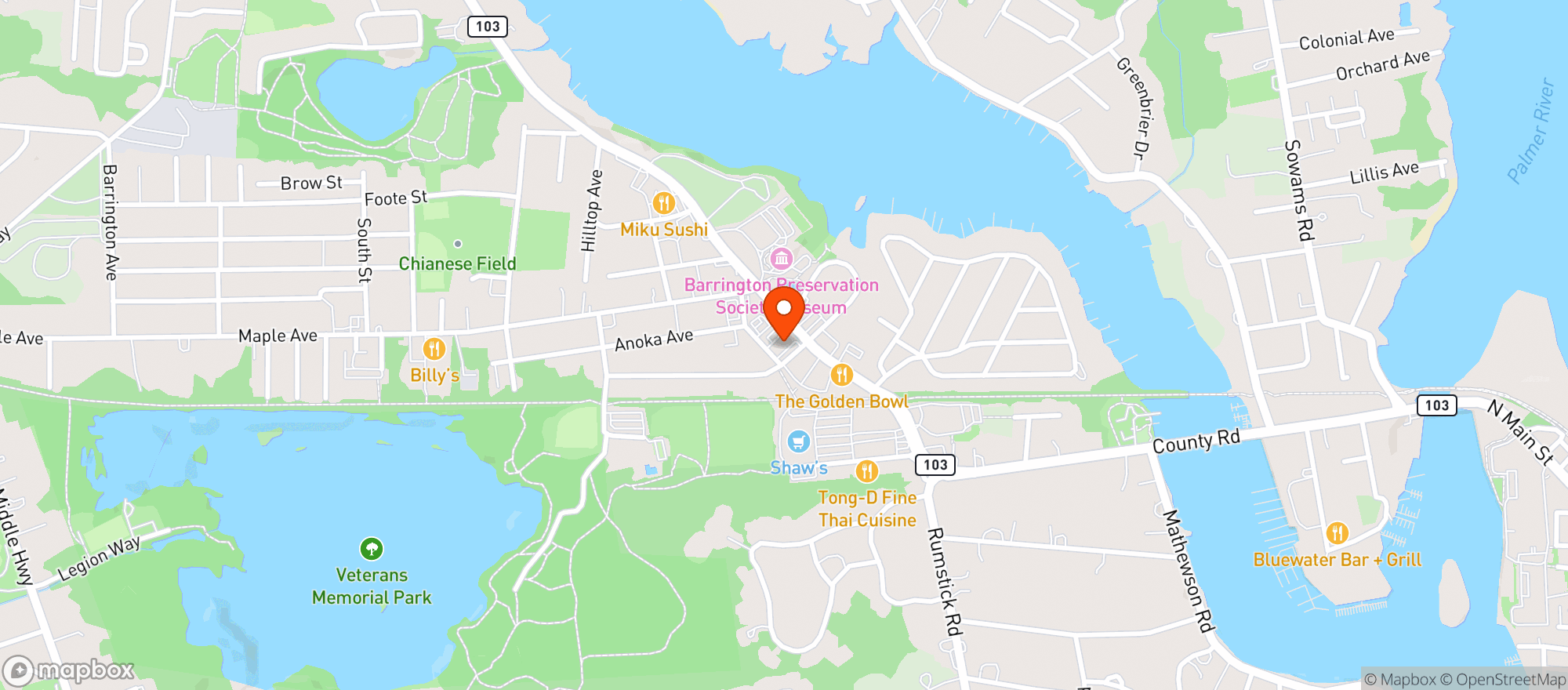 Map showing Brickyard Wine & Spirits