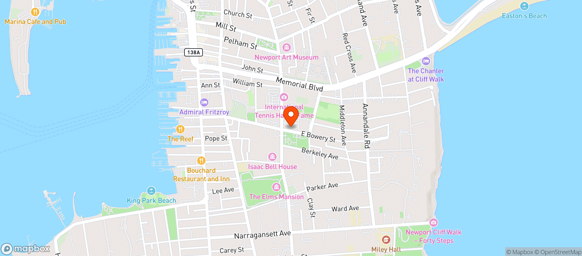 Map showing Vicker's Liquors
