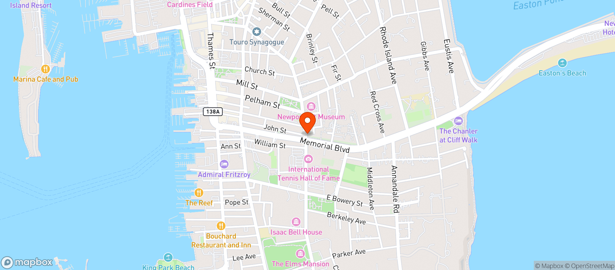 Map showing Kristen Coates