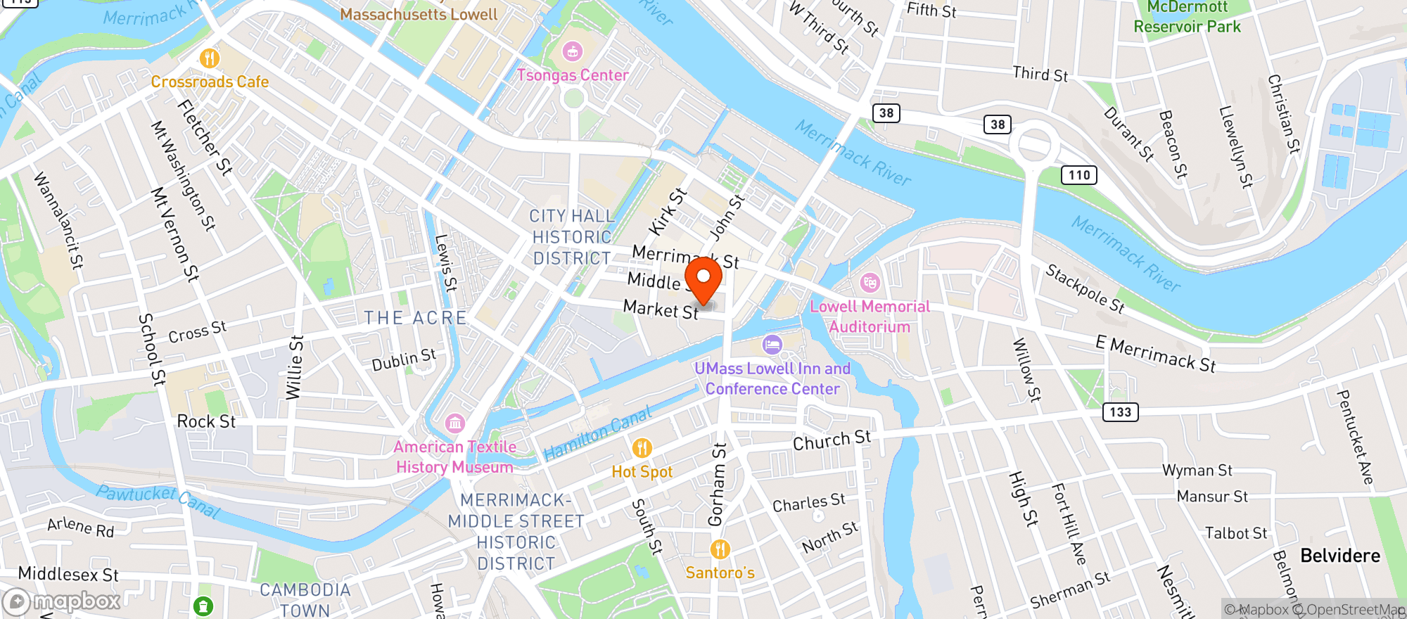 Map showing Tijuana Grill