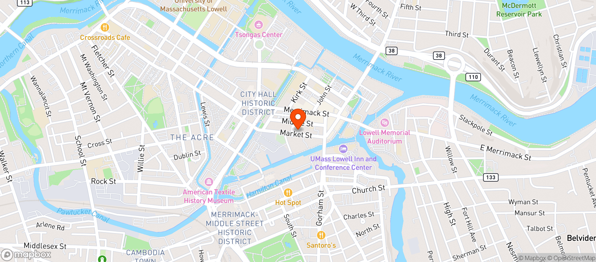 Map showing Market St Market