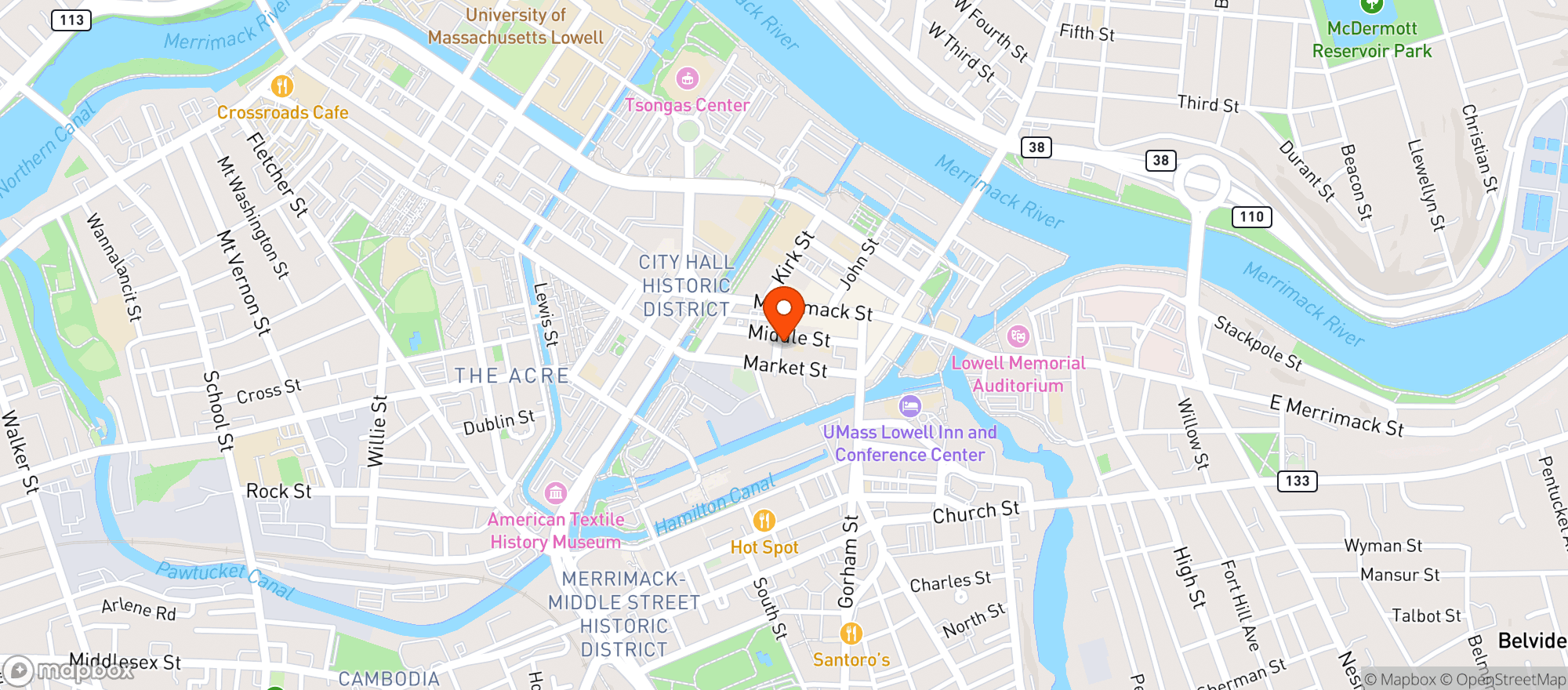 Map showing Tremonte Pizzeria & Pub