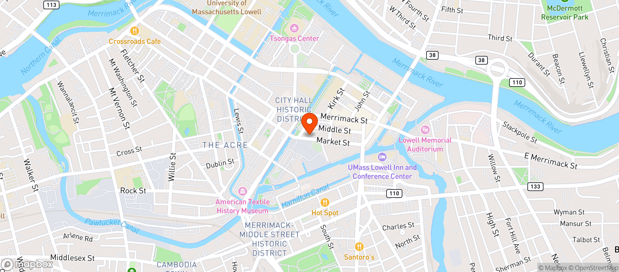 Map showing Warp & Weft
