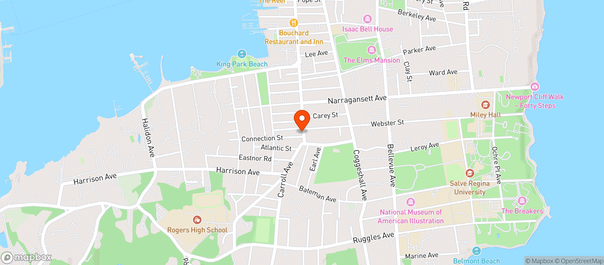 Map showing Fifth Ward Liquor