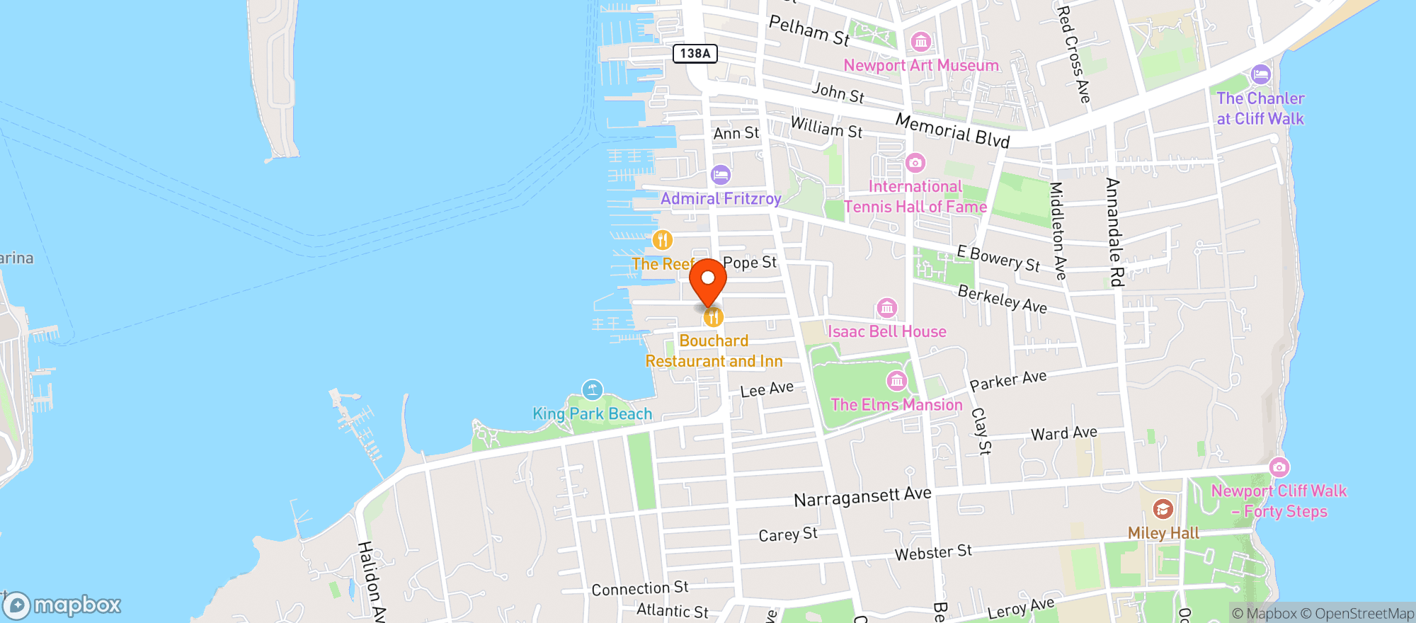 Map showing OBRIENS PUB