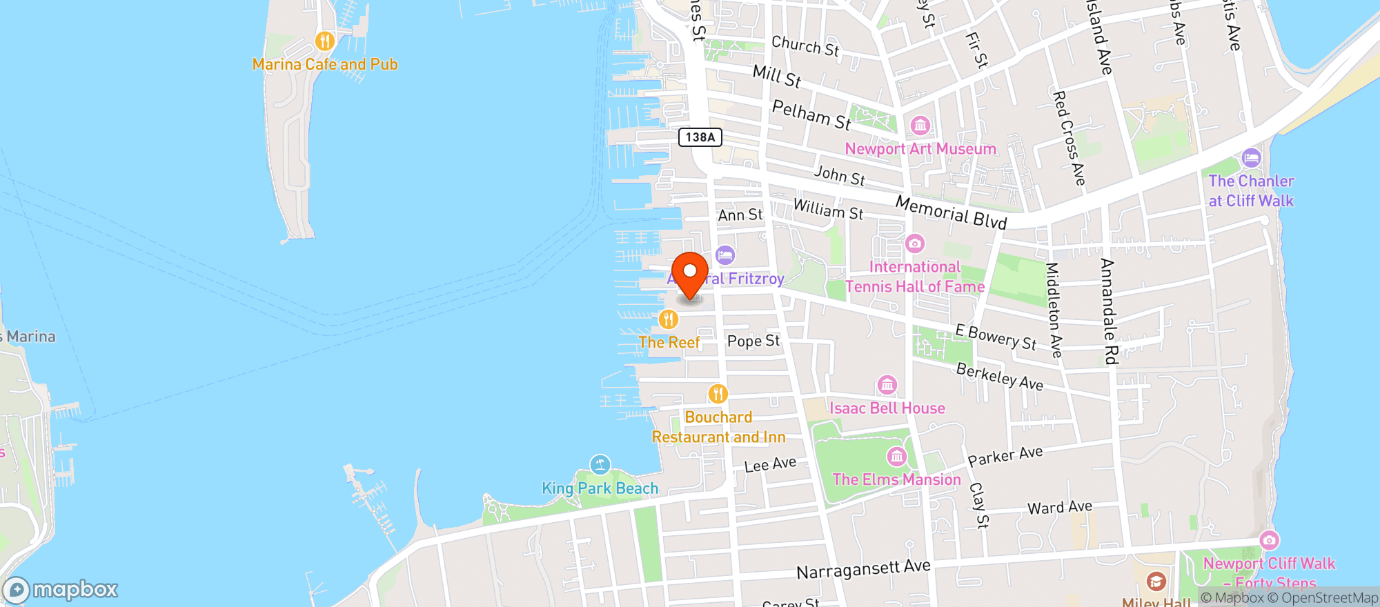 Map showing Gardiner House
