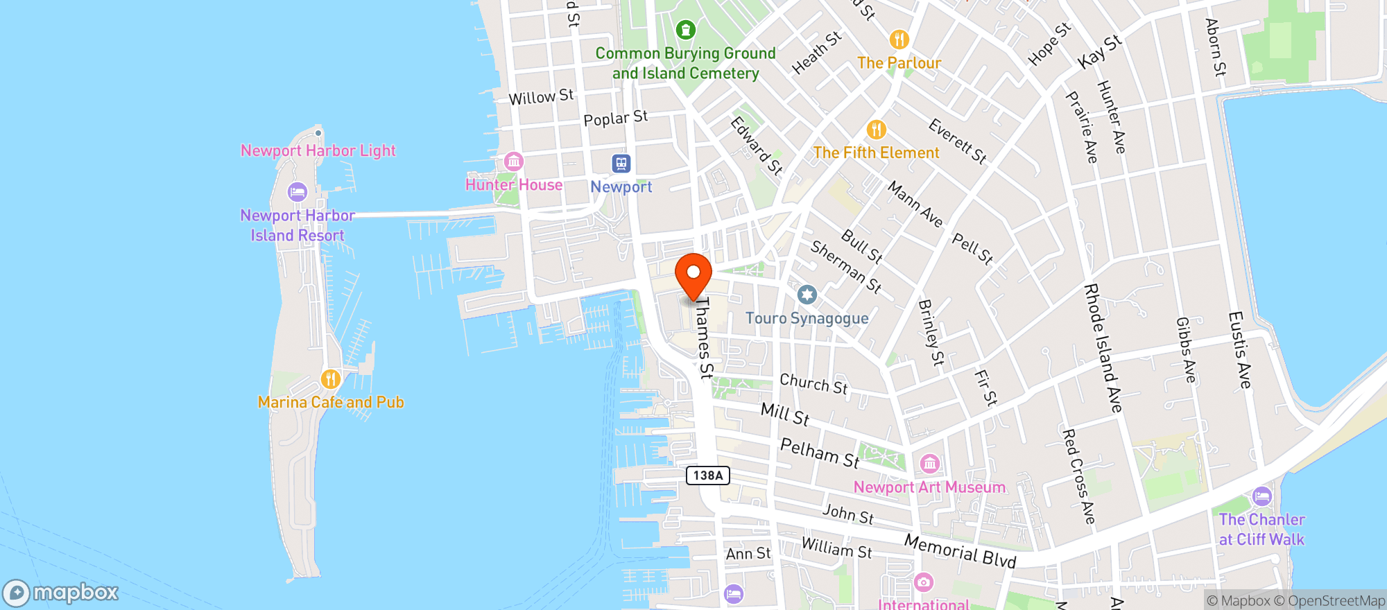 Map showing Cbd Releaf Center Newport