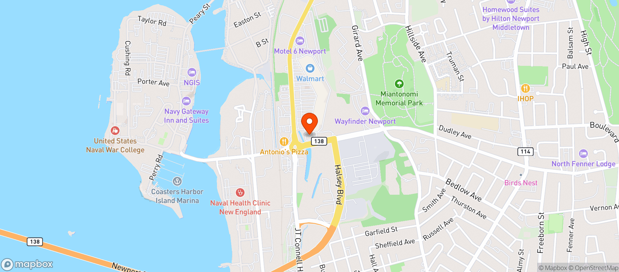 Map showing Stop & Shop - 0731 - Newport