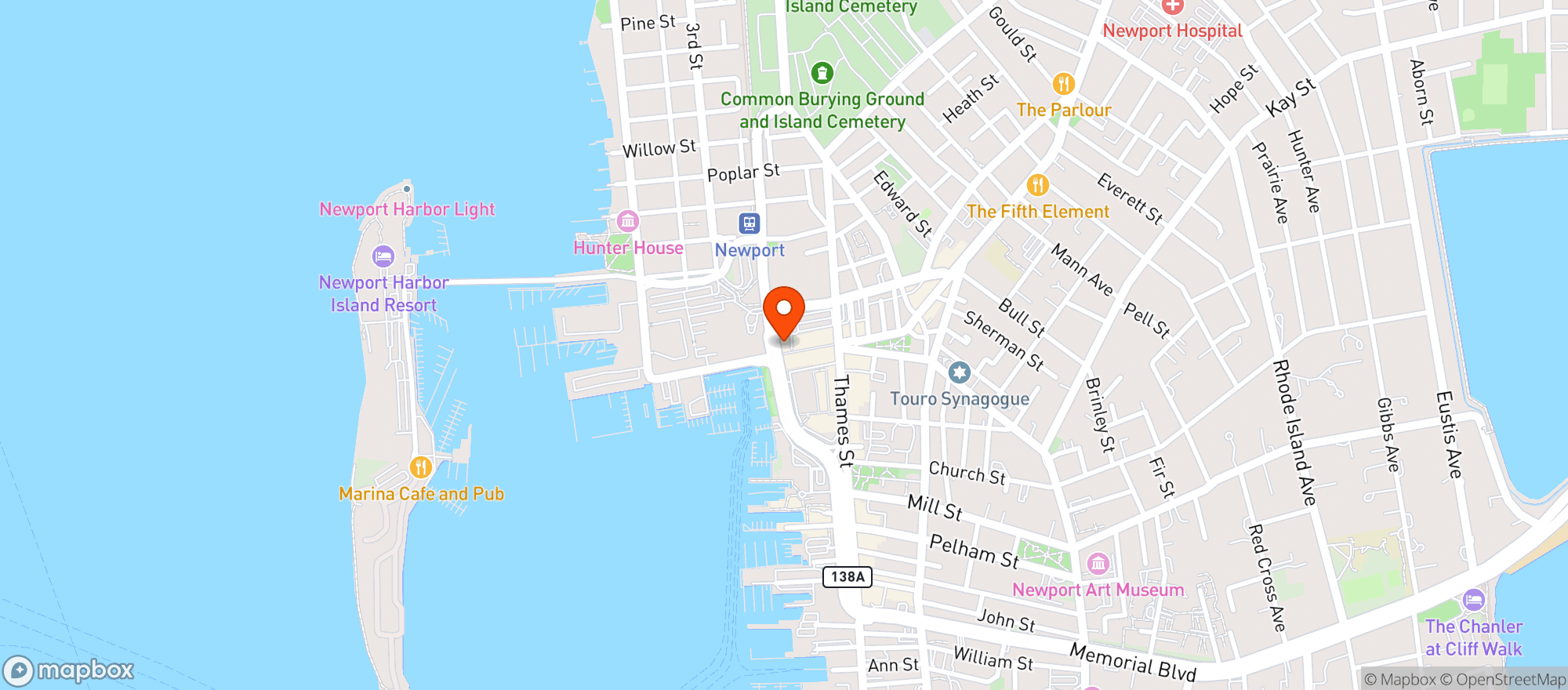 Map showing MOTHER PIZZERIA