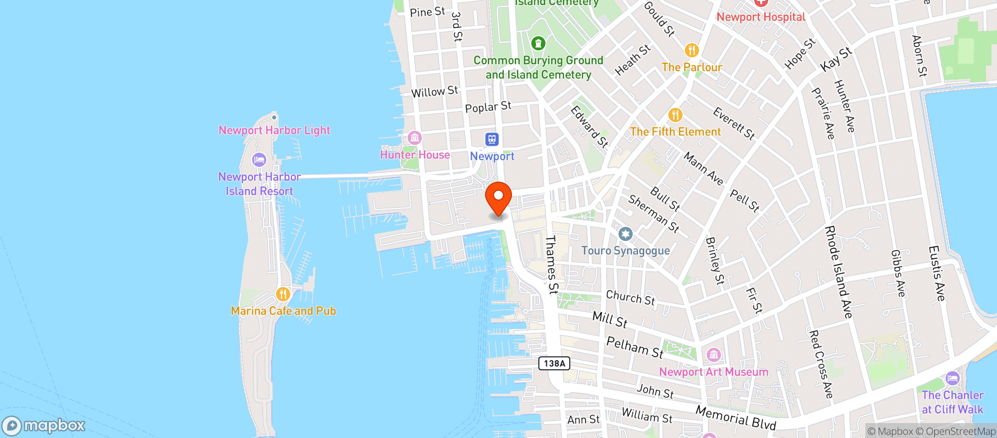Map showing Brenton Hotel
