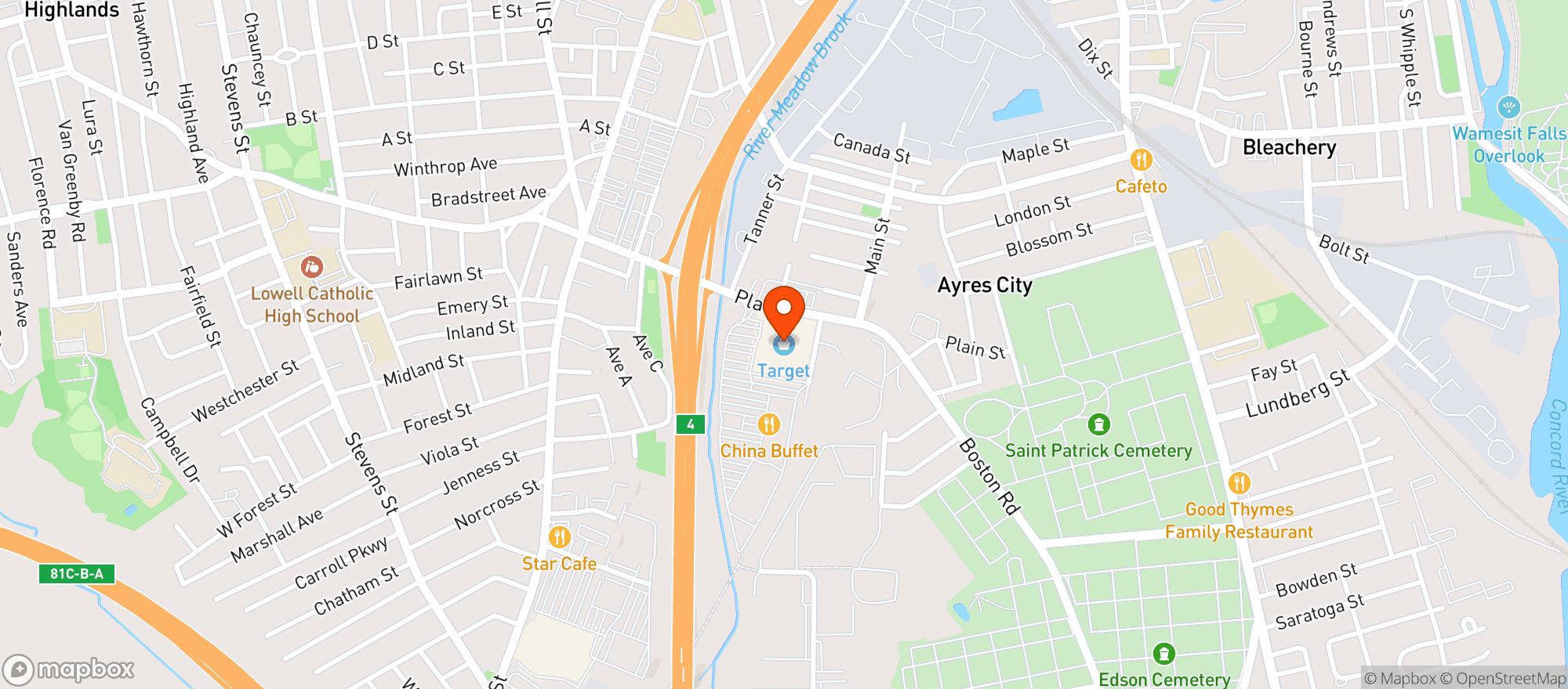 Map showing Gnc