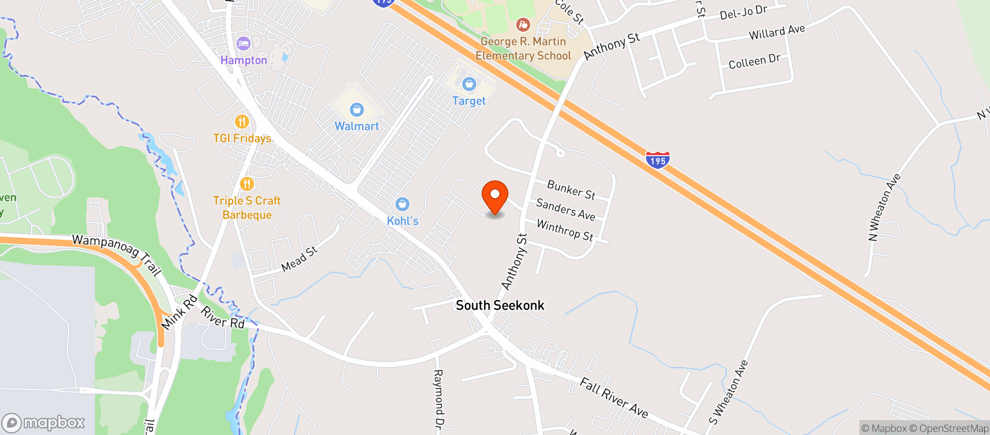 Map showing Reds Kitchen