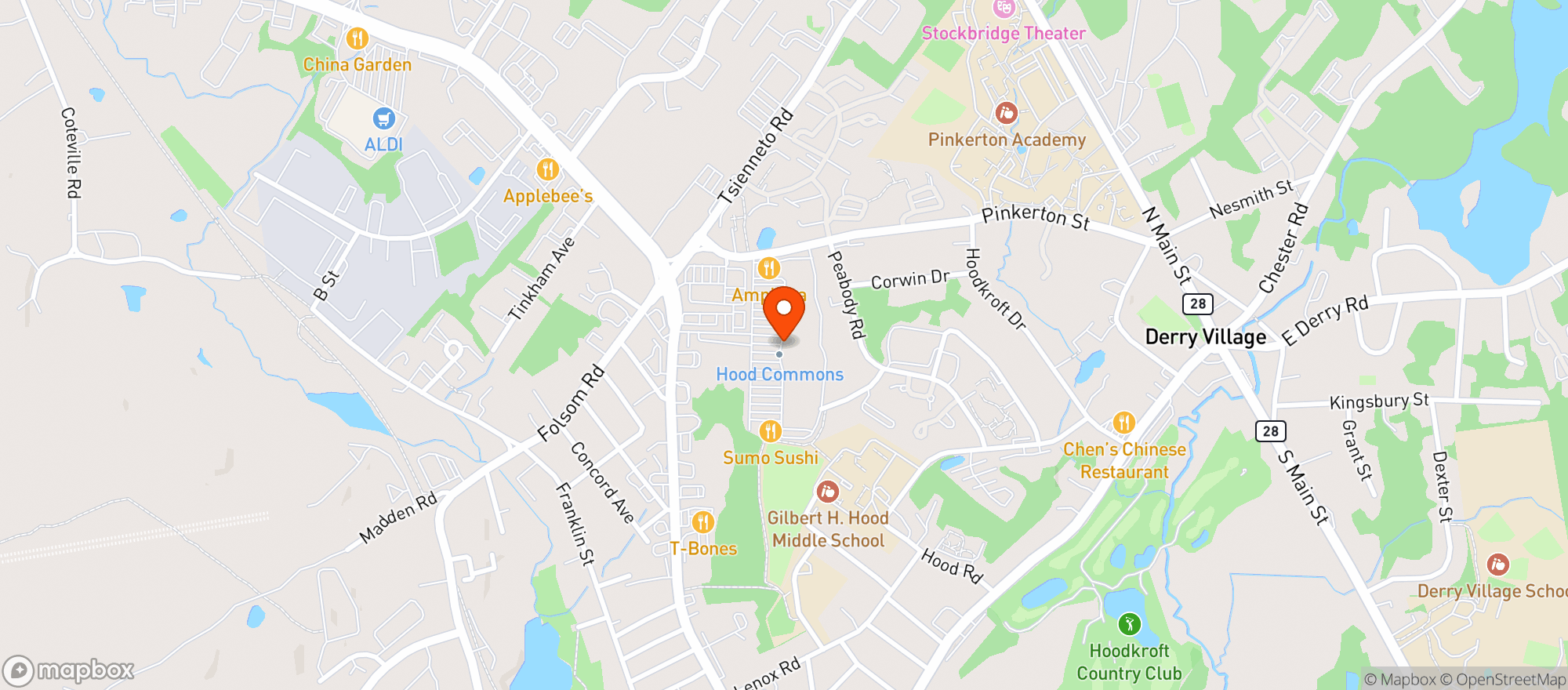 Map showing Shaws