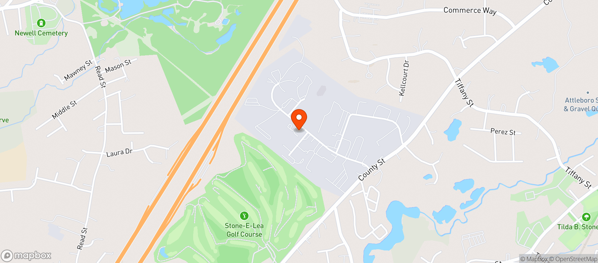 Map showing Zahara Cannabis - Attleboro