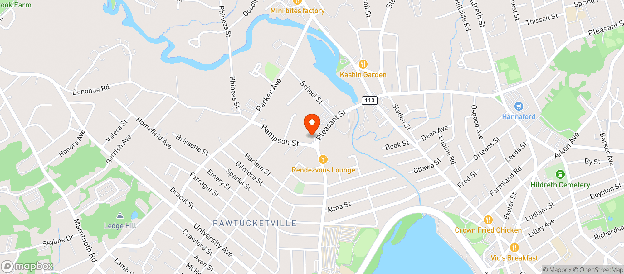 Map showing Navy Yard Liquors
