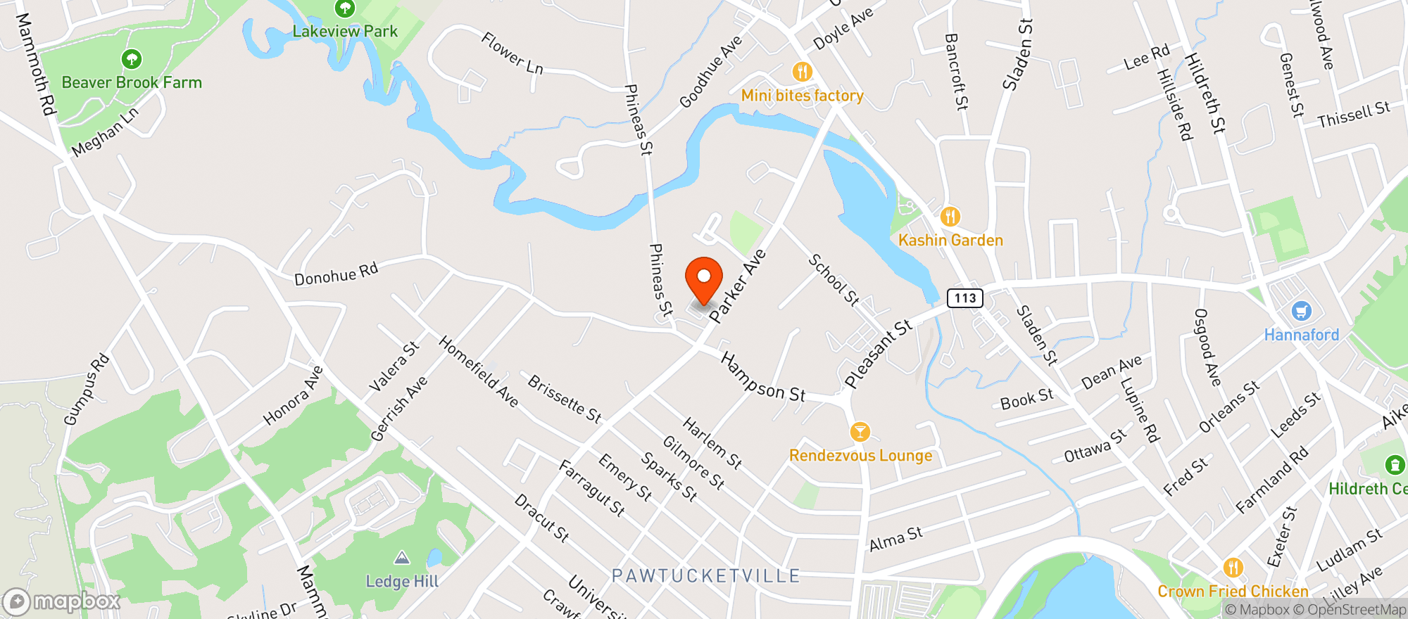 Map showing Primo Pizza