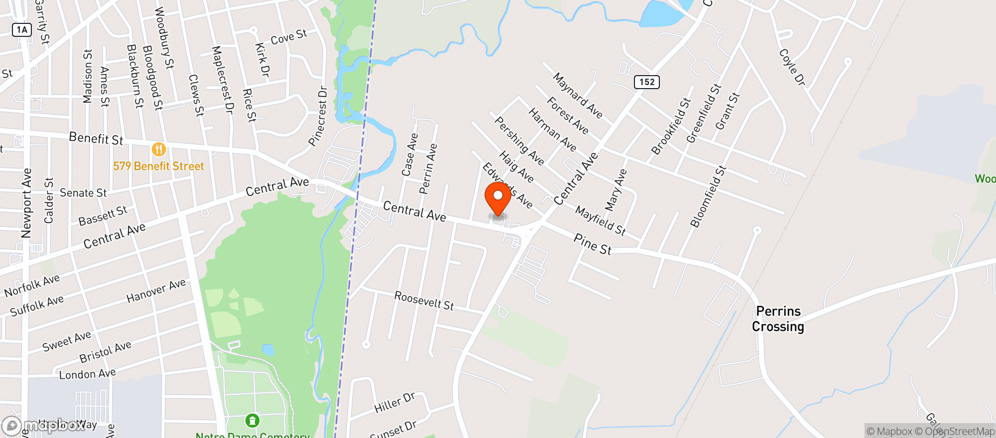 Map showing Landry Liquors