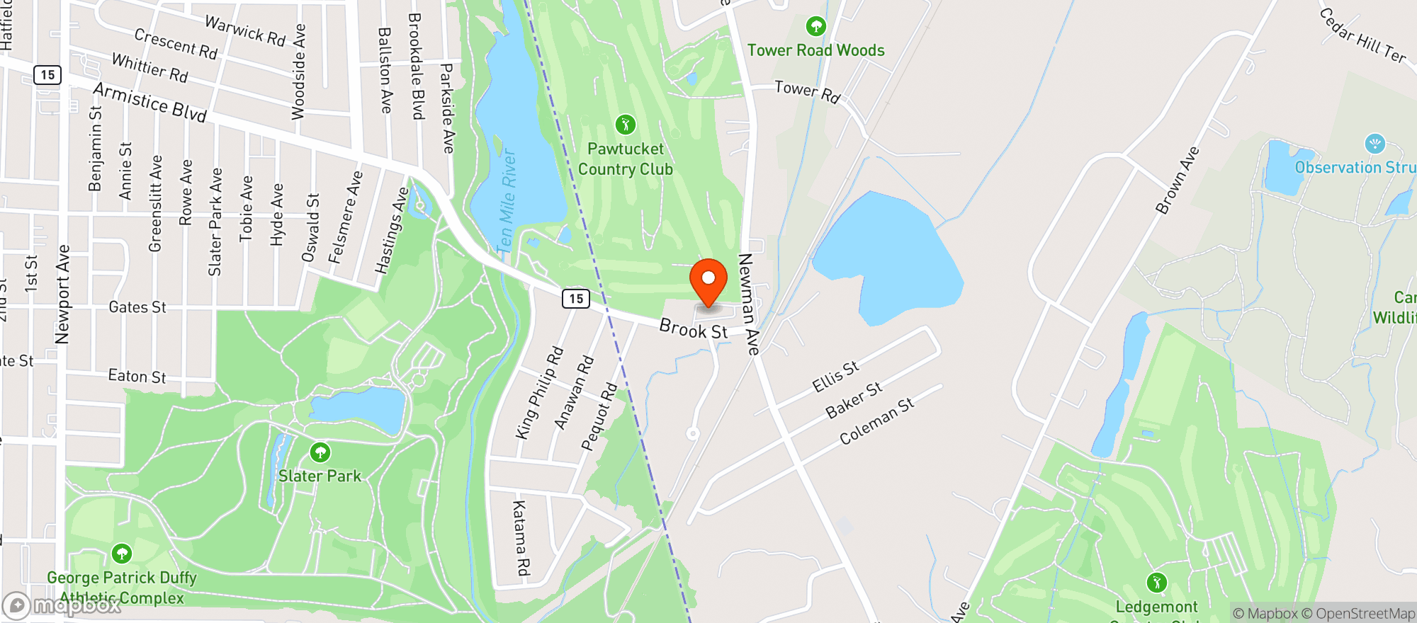 Map showing Winns Liquors