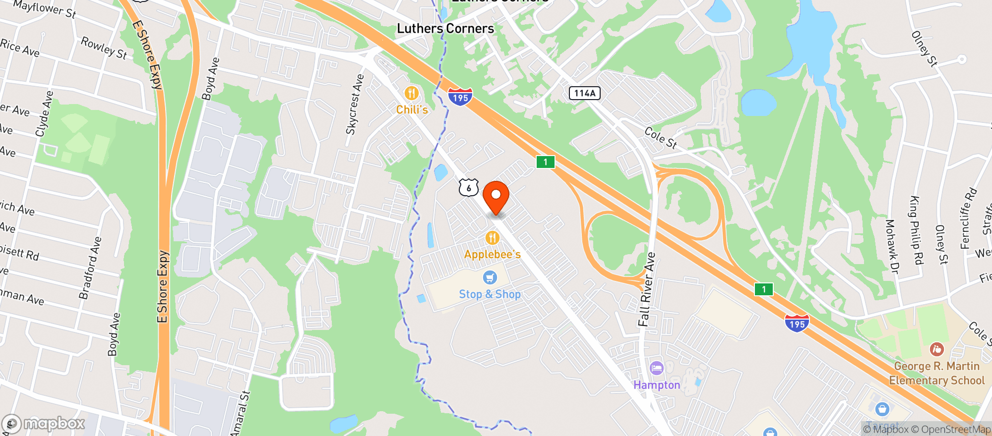 Map showing Chris Gasbarros Fine Wine & Spirits