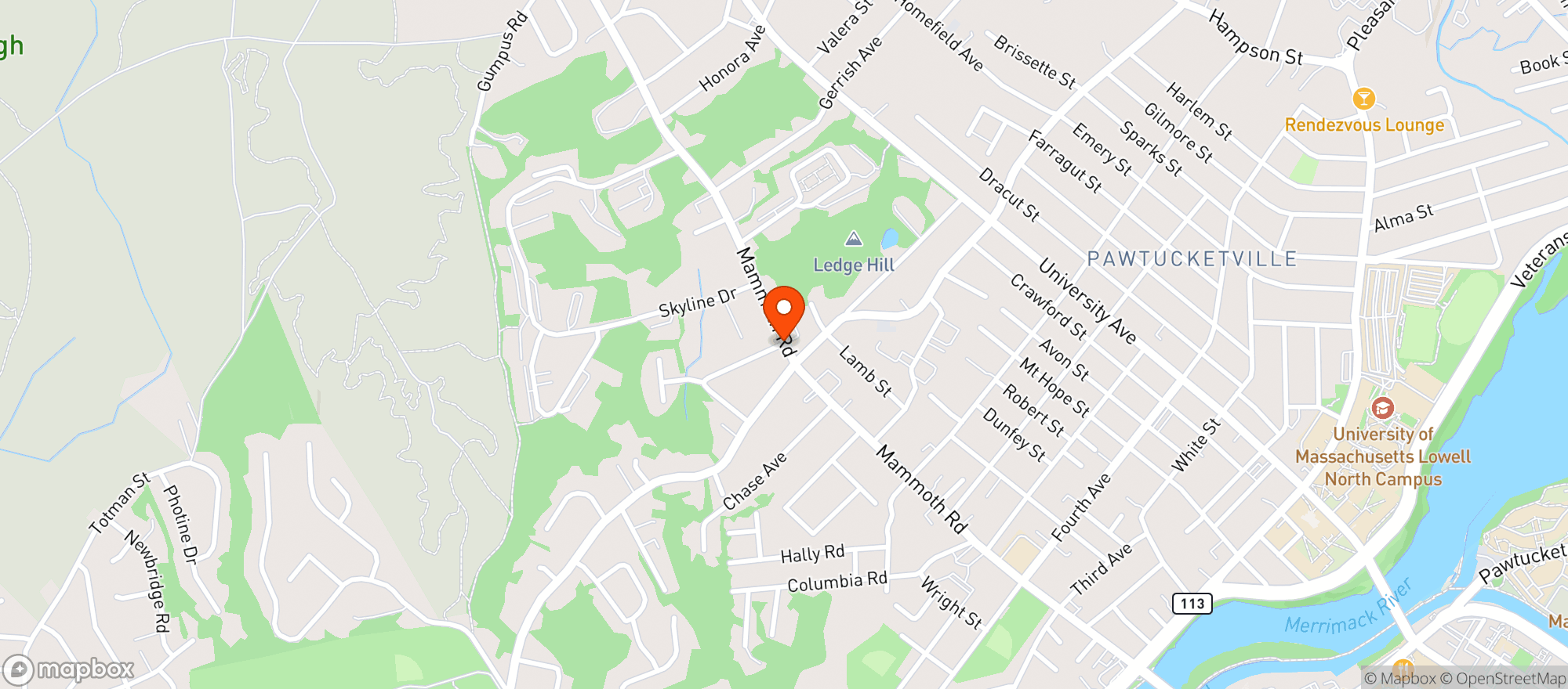 Map showing Dream Market Lowell