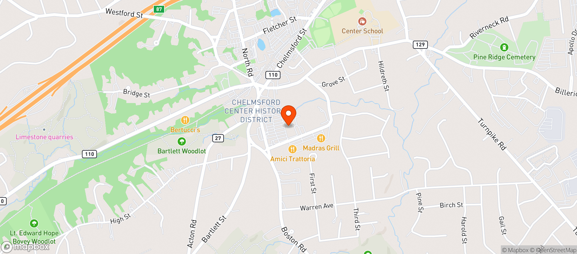Map showing The Smoke Shop