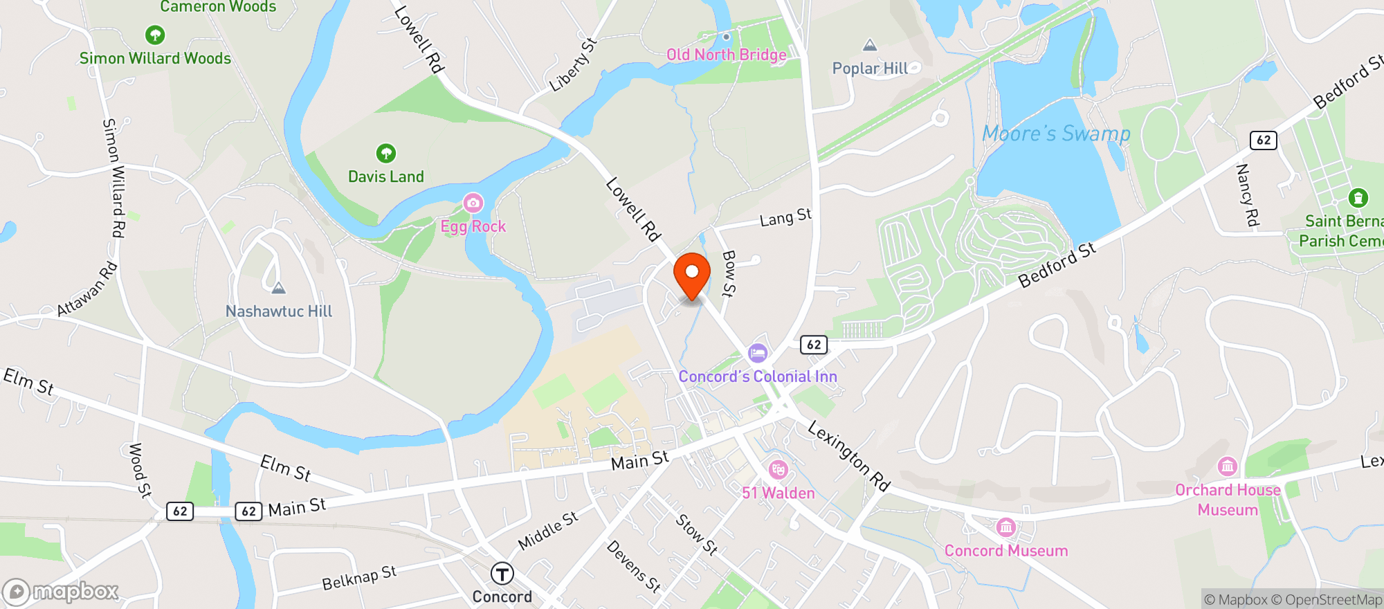 Map showing CONCORD MARKET