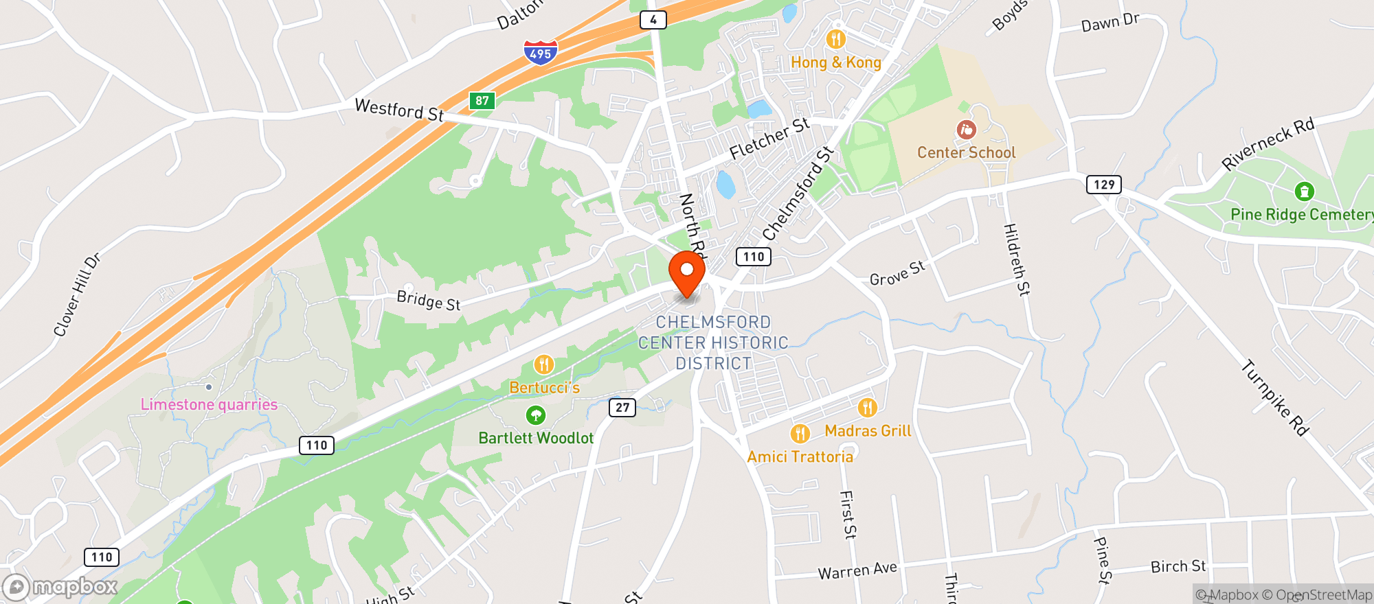 Map showing Brickhouse Center Pub
