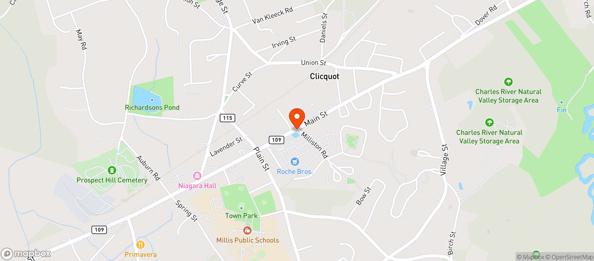 Map showing Roche Bros