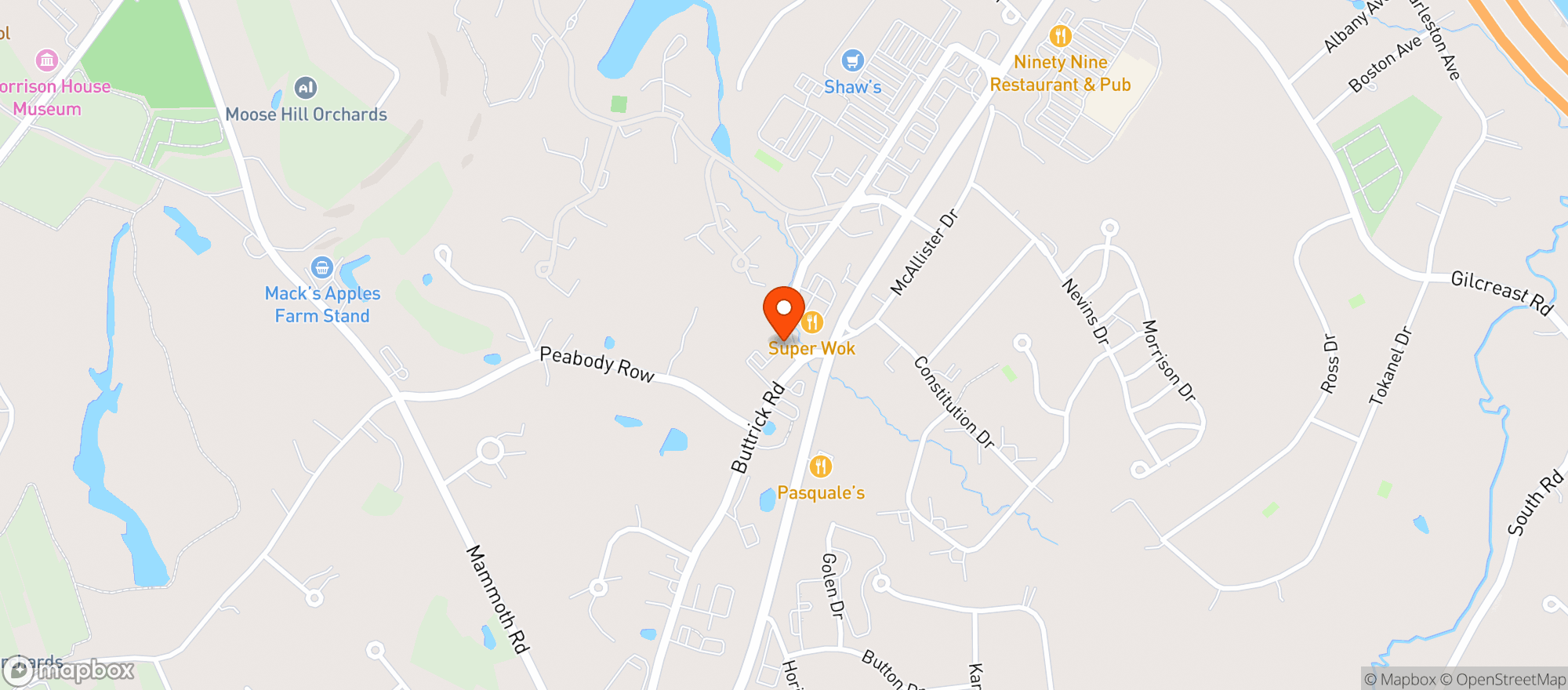 Map showing SHAWS
