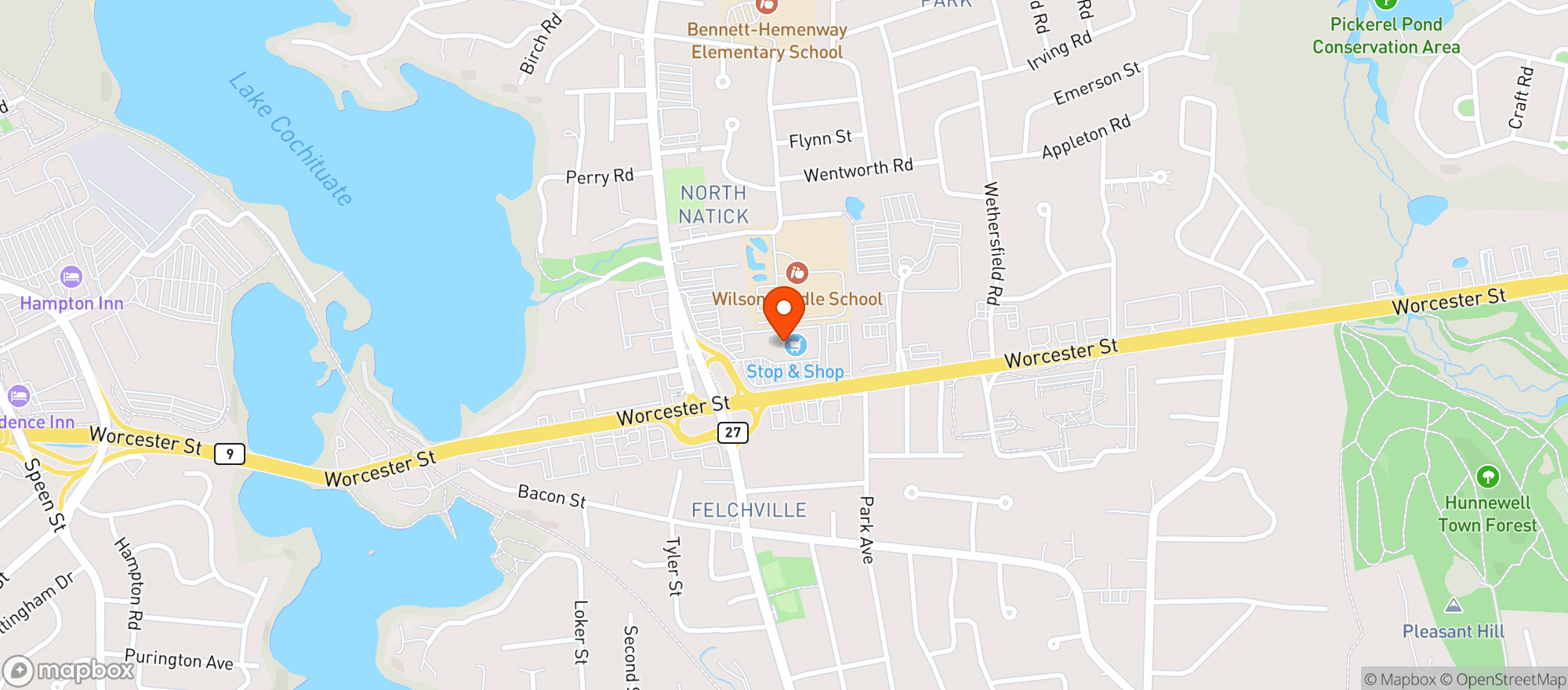 Map showing Stop & Shop - 0006 - Natick