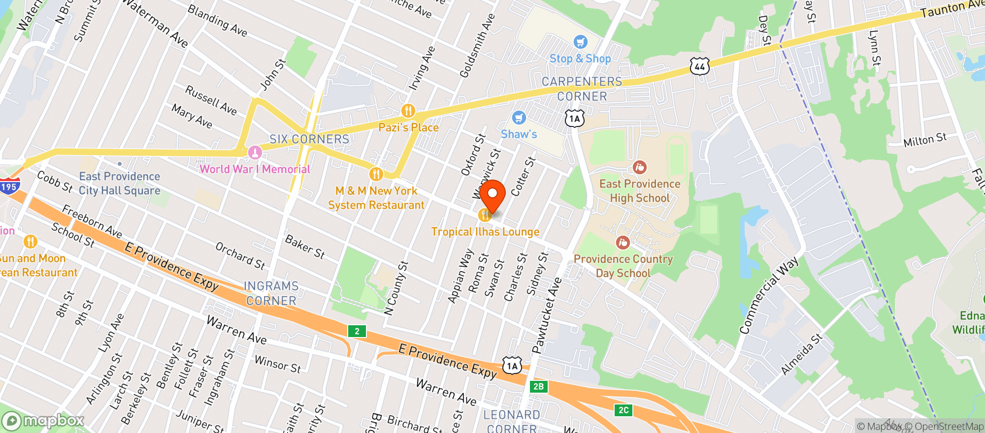 Map showing The Local