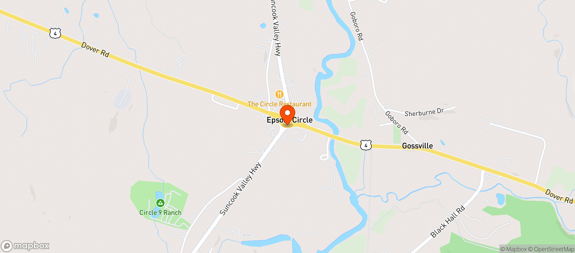 Map showing The Common Man Roadside