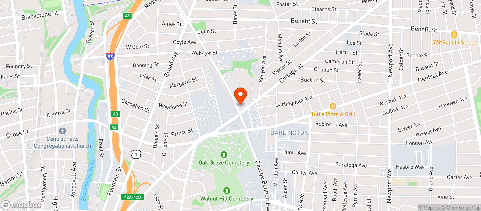 Map showing Stop & Shop