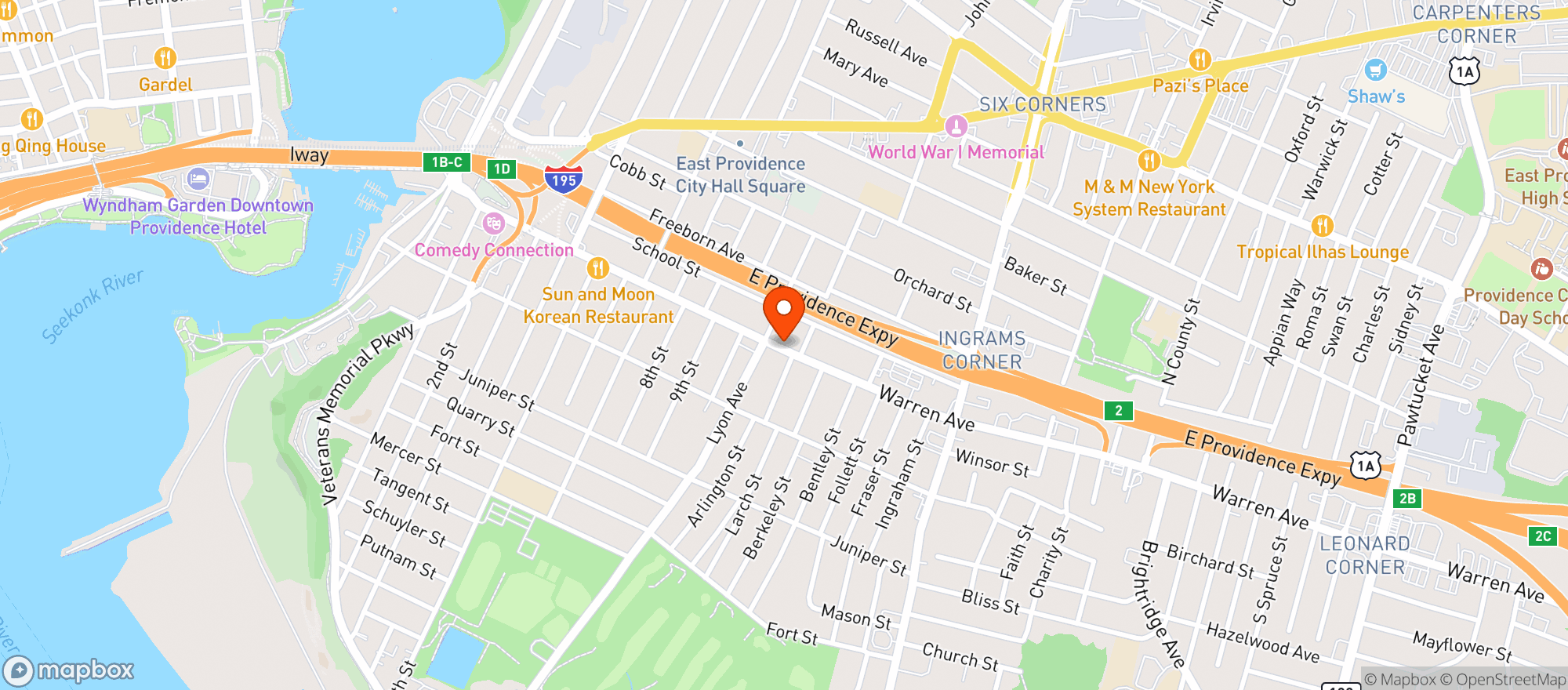 Map showing Campino Restaurant