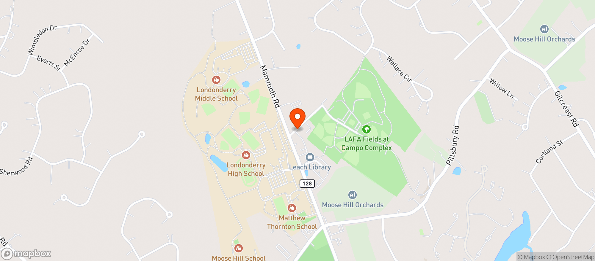 Map showing American Legion #27